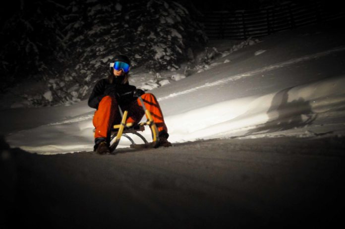 Schlittenfahren im Bregenzerwald – Ein Winterspaß für Groß und Klein Rodeltest im Bregenzerwald. Foto: Oliver Abraham